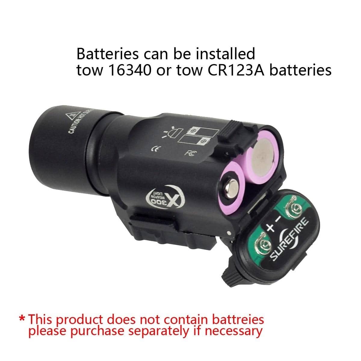 SkyFlight LHZ バット X300 Surefire X300U metalinis žibintuvėlis, ginklas, pistoletas