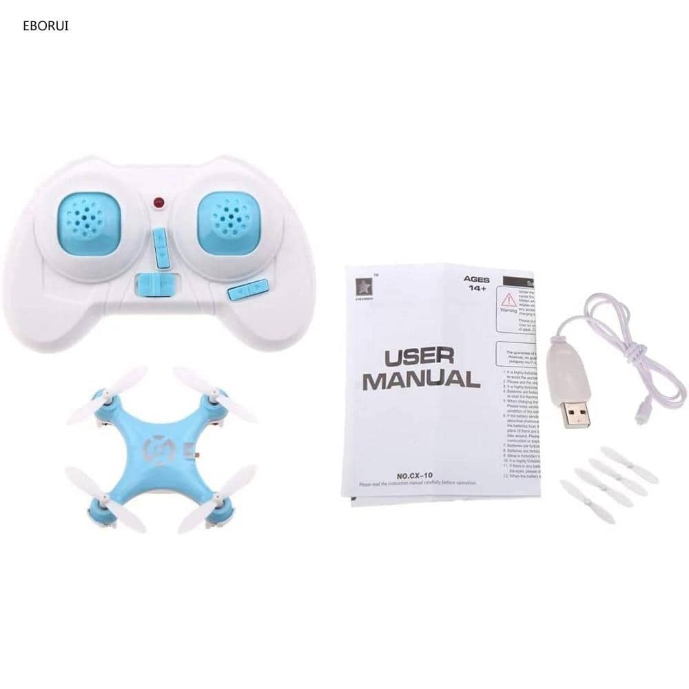 Cheerson CX10 Mini Nano RC Drone 2,4GHz 4CH 6-Axis Giro LED Įkraunamas ...